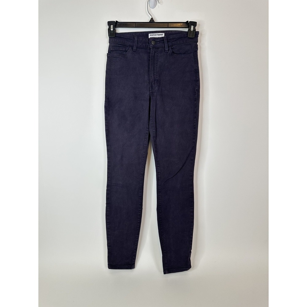 American Apparel Moody Violet High Rise Skinny Jeans Size 28 Made in USA